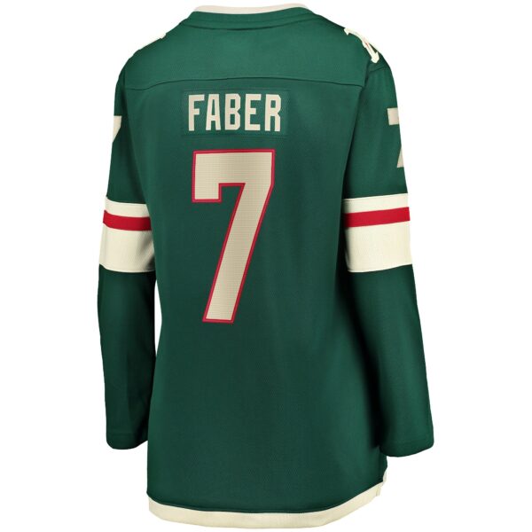 Women’s Minnesota Wild Brock Faber Fanatics Branded Green Home Breakaway Player Jersey