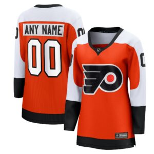 Women's Philadelphia Flyers Fanatics Branded Burnt Orange Home Premier Breakaway Custom Jersey