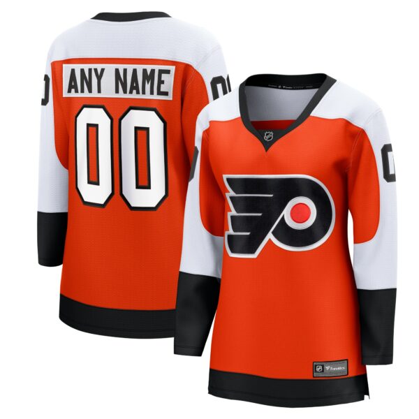 Women’s Philadelphia Flyers Fanatics Branded Burnt Orange Home Premier Breakaway Custom Jersey