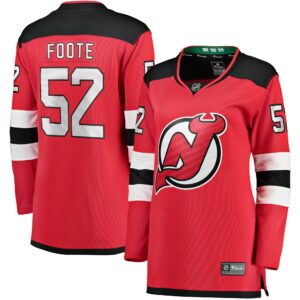 Women's New Jersey Devils Cal Foote Fanatics Branded Red Home Breakaway Player Jersey