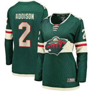 Women's Minnesota Wild Calen Addison Fanatics Branded Green Home Breakaway Player Jersey