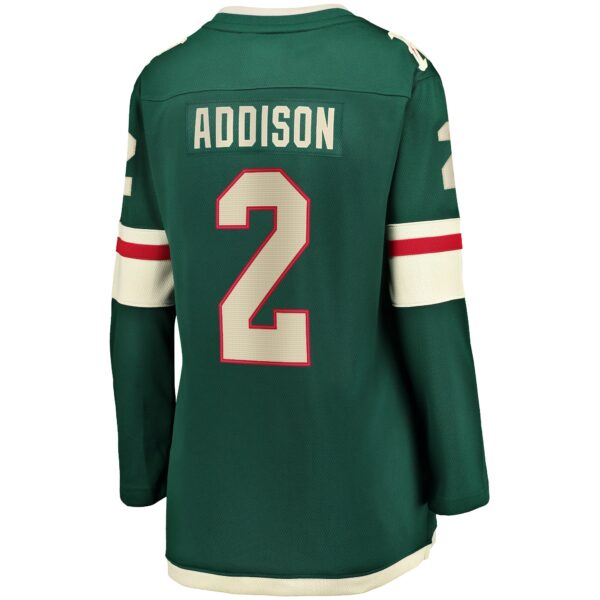 Women’s Minnesota Wild Calen Addison Fanatics Branded Green Home Breakaway Player Jersey