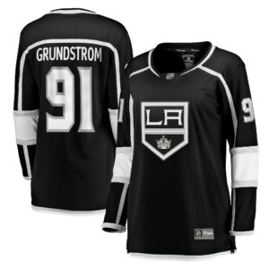 Women's Los Angeles Kings Carl Grundstrom Fanatics Branded Black Home Breakaway Player Jersey