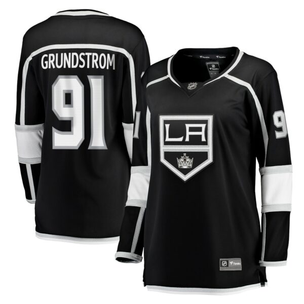 Women’s Los Angeles Kings Carl Grundstrom Fanatics Branded Black Home Breakaway Player Jersey