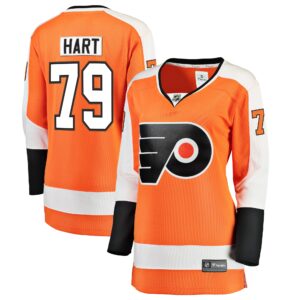 Women's Philadelphia Flyers Carter Hart Fanatics Branded Orange Home Breakaway Player Jersey