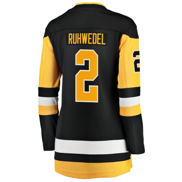 Women’s Pittsburgh Penguins Chad Ruhwedel Fanatics Branded Black Premier Breakaway Player Jersey