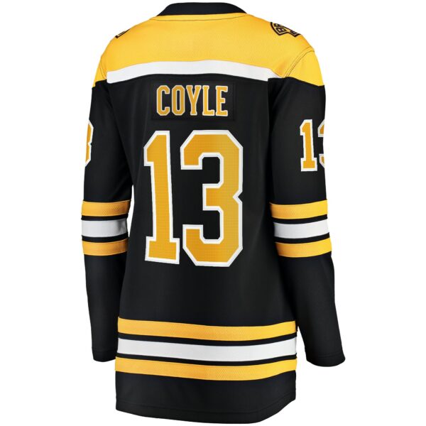 Women’s Boston Bruins Charlie Coyle Fanatics Branded Black Home Breakaway Jersey