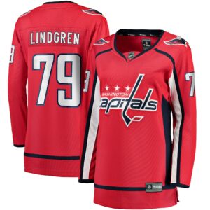 Women's Washington Capitals Charlie Lindgren Fanatics Branded Red Home Breakaway Player Jersey