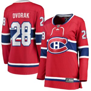 Women's Montreal Canadiens Christian Dvorak Fanatics Branded Red Home Breakaway Player Jersey