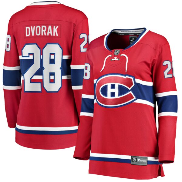 Women’s Montreal Canadiens Christian Dvorak Fanatics Branded Red Home Breakaway Player Jersey