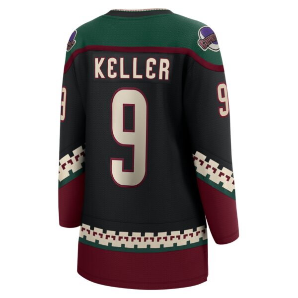 Women’s Arizona Coyotes Clayton Keller Fanatics Branded Black Home Breakaway Player Jersey