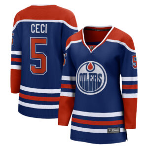 Women's Edmonton Oilers Cody Ceci Fanatics Branded Royal Home Breakaway Player Jersey