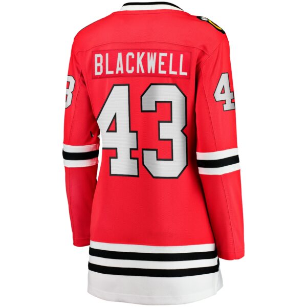 Women’s Chicago Blackhawks Colin Blackwell Fanatics Branded Red Home Breakaway Player Jersey