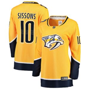 Women's Nashville Predators Colton Sissons Fanatics Branded Gold Breakaway Player Jersey