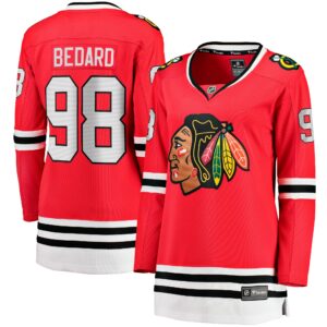 Women's Chicago Blackhawks Connor Bedard Fanatics Branded Red Home Breakaway Player Jersey