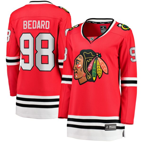 Women’s Chicago Blackhawks Connor Bedard Fanatics Branded Red Home Breakaway Player Jersey