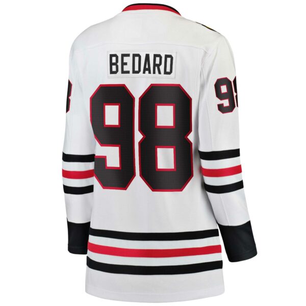 Women’s Chicago Blackhawks Connor Bedard Fanatics Branded White Away Premier Breakaway Player Jersey