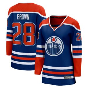 Women's Edmonton Oilers Connor Brown Fanatics Branded Royal Home Breakaway Player Jersey