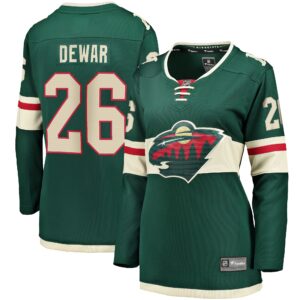 Women's Minnesota Wild Connor Dewar Fanatics Branded Green Home Breakaway Player Jersey