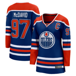 Women's Edmonton Oilers Connor McDavid Fanatics Branded Royal Home Premier Breakaway Player Jersey