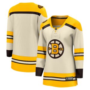 Women's Boston Bruins Fanatics Branded Cream 100th Anniversary Premier Breakaway Jersey