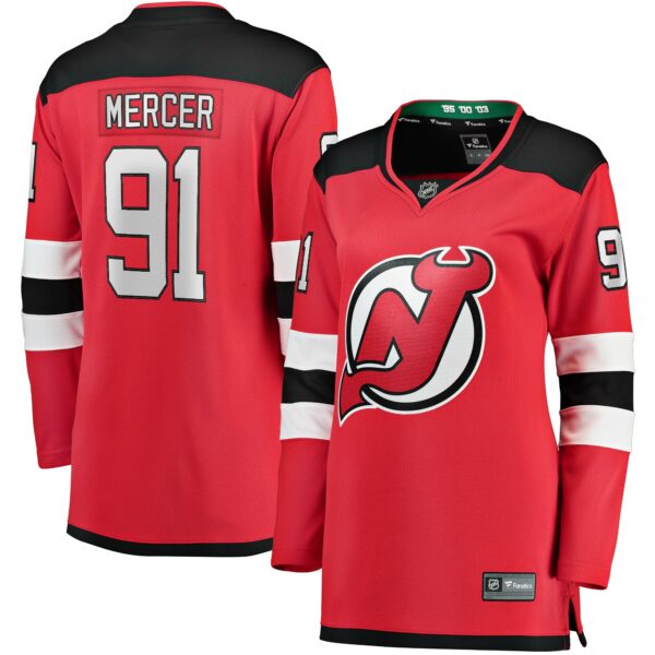 Women’s New Jersey Devils Dawson Mercer Fanatics Branded Red Home Breakaway Jersey