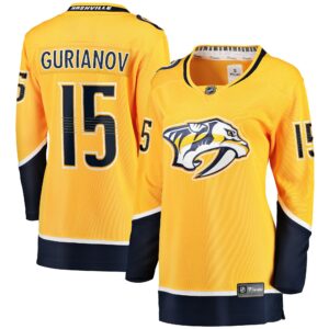 Women's Nashville Predators Denis Gurianov Fanatics Branded Gold Home Breakaway Player Jersey