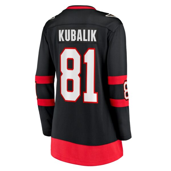 Women’s Ottawa Senators Dominik Kubalik Fanatics Branded Black Home Breakaway Player Jersey