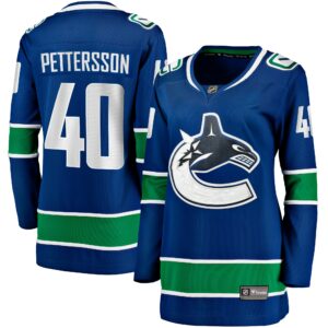 Women's Vancouver Canucks Elias Pettersson Fanatics Branded Blue Home Breakaway Player Jersey