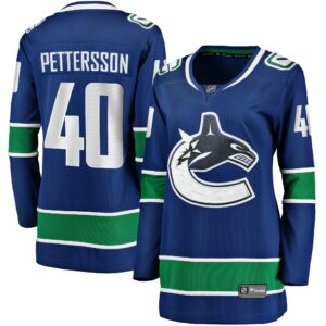 Women's Vancouver Canucks Elias Pettersson Fanatics Branded Blue Home Premier Breakaway Player Jersey