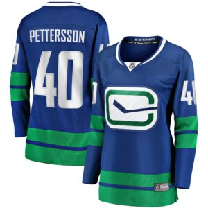 Women's Vancouver Canucks Elias Pettersson Fanatics Branded Royal Alternate Premier Breakaway Player Jersey