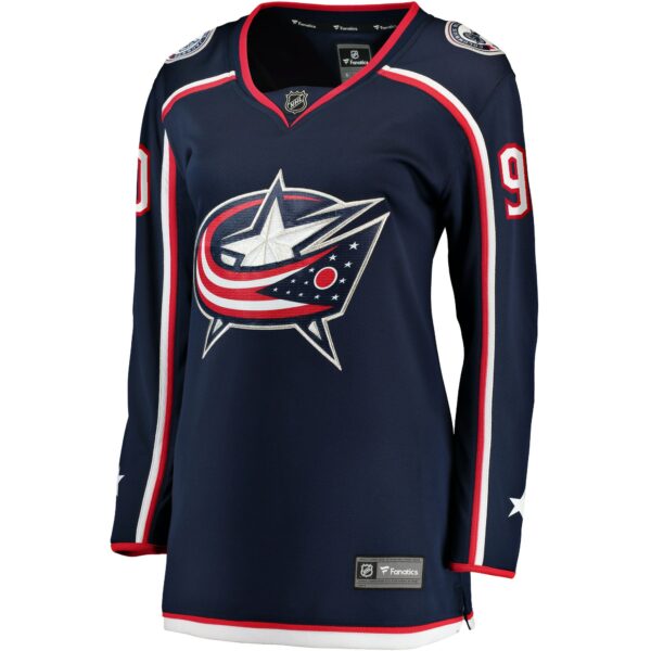 Women’s Columbus Blue Jackets Elvis Merzlikins Fanatics Branded Navy Home Breakaway Jersey