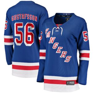 Women's New York Rangers Erik Gustafsson Fanatics Branded Blue Home Breakaway Player Jersey