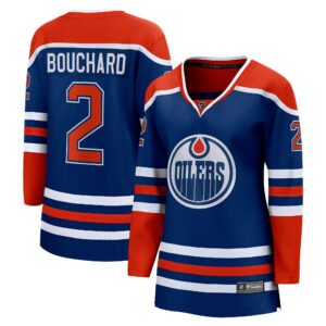 Women's Edmonton Oilers Evan Bouchard Fanatics Branded Royal Home Breakaway Player Jersey