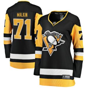 Women's Pittsburgh Penguins Evgeni Malkin Fanatics Branded Black Home Breakaway Player Jersey