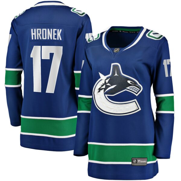 Women’s Vancouver Canucks Filip Hronek Fanatics Branded Blue Home Breakaway Jersey