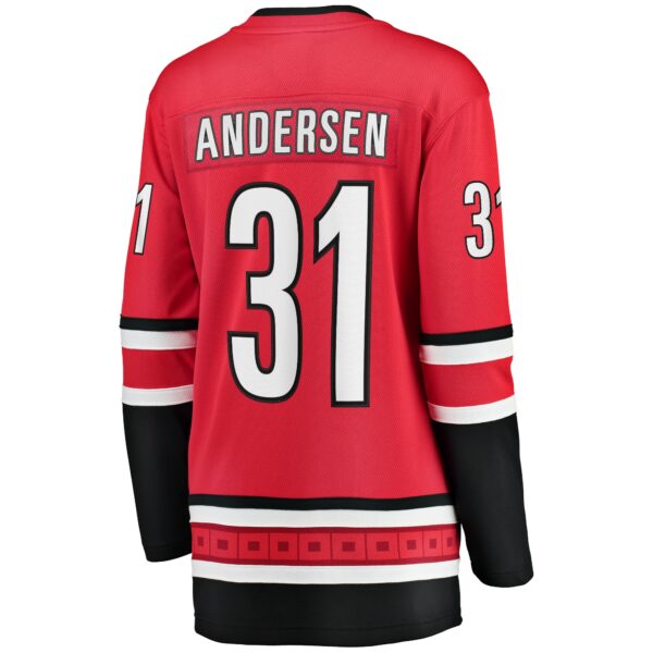 Women’s Carolina Hurricanes Frederik Andersen Fanatics Branded Red Alternate Breakaway Player Jersey