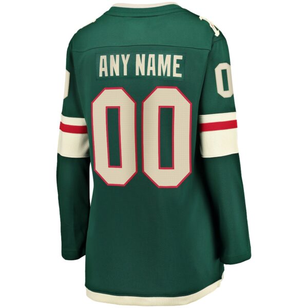 Women’s Minnesota Wild Fanatics Branded Green Home Breakaway Custom Jersey