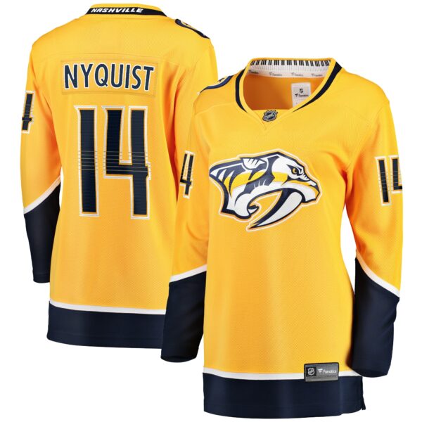 Women’s Nashville Predators Gustav Nyquist Fanatics Branded Gold Home Breakaway Player Jersey