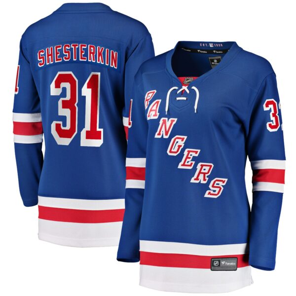 Women’s New York Rangers Igor Shesterkin Fanatics Branded Blue Home Breakaway Jersey