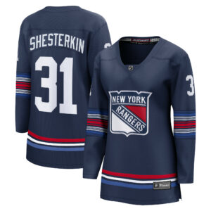 Women's New York Rangers Igor Shesterkin Fanatics Branded Navy Alternate Premier Breakaway Player Jersey