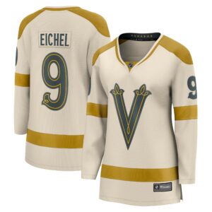 Women's Vegas Golden Knights Jack Eichel Fanatics Branded Cream 2024 NHL Winter Classic Breakaway Player Jersey