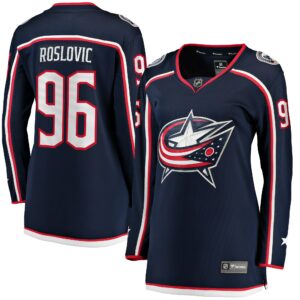 Women's Columbus Blue Jackets Jack Roslovic Fanatics Branded Navy Home Breakaway Jersey