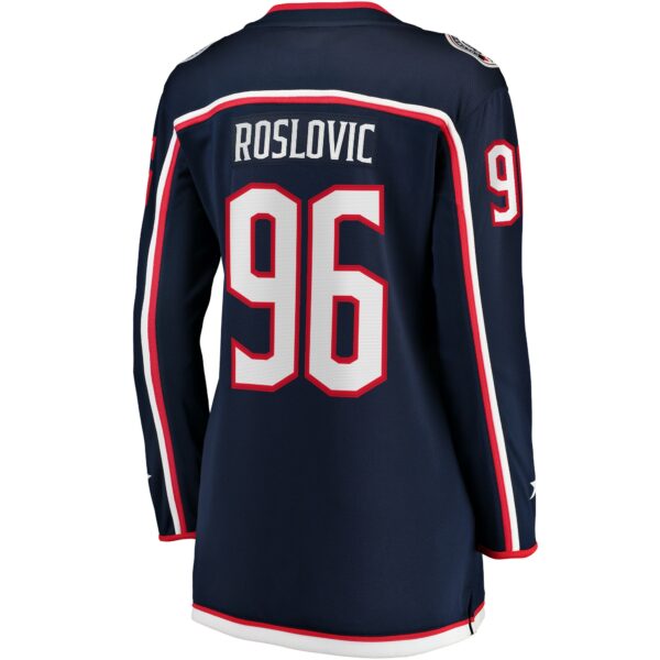 Women’s Columbus Blue Jackets Jack Roslovic Fanatics Branded Navy Home Breakaway Jersey