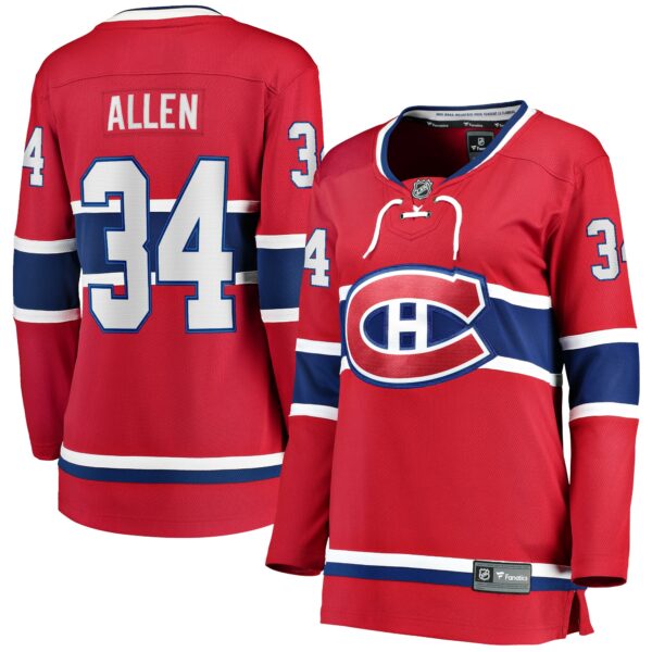 Women’s Montreal Canadiens Jake Allen Fanatics Branded Red Breakaway Player Jersey