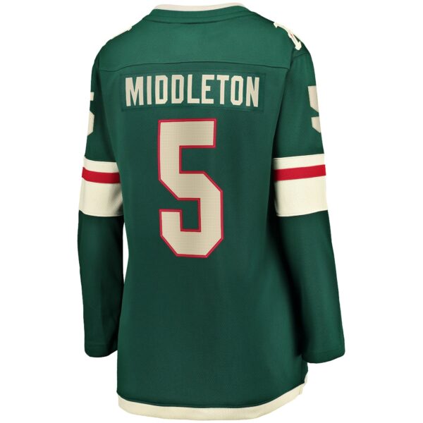 Women’s Minnesota Wild Jake Middleton Fanatics Branded Green Home Breakaway Player Jersey