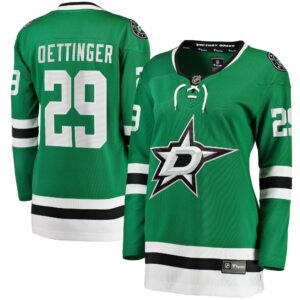 Women's Dallas Stars Jake Oettinger Fanatics Branded Kelly Green Home Breakaway Player Jersey