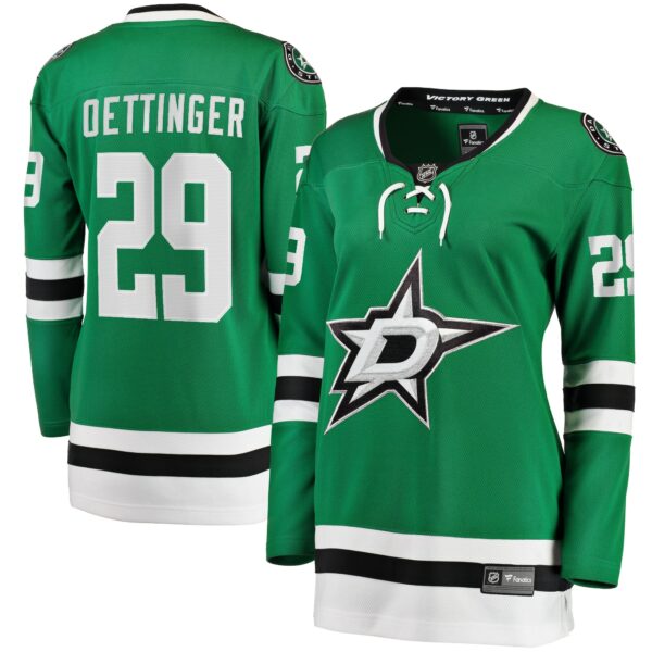 Women’s Dallas Stars Jake Oettinger Fanatics Branded Kelly Green Home Breakaway Player Jersey