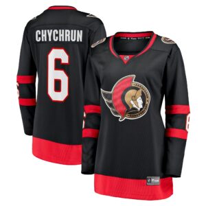 Women's Ottawa Senators Jakob Chychrun Fanatics Branded Black Home Breakaway Jersey