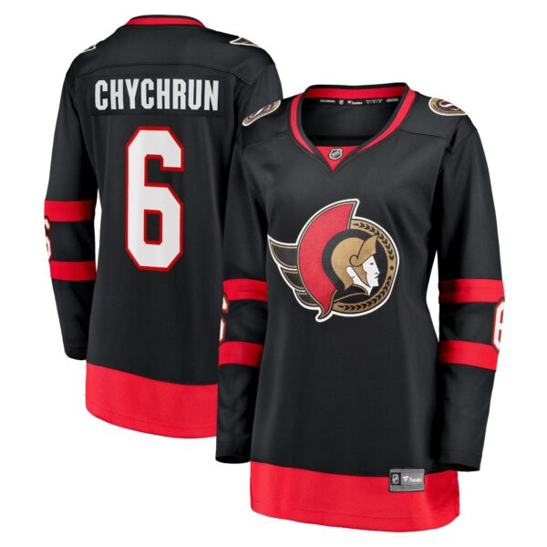 Women’s Ottawa Senators Jakob Chychrun Fanatics Branded Black Home Breakaway Jersey